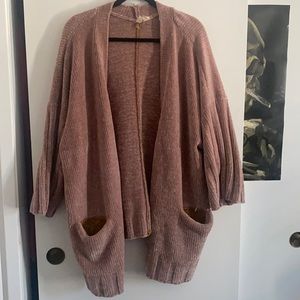 NEW Anthropologie Chenille Blush Cardigan